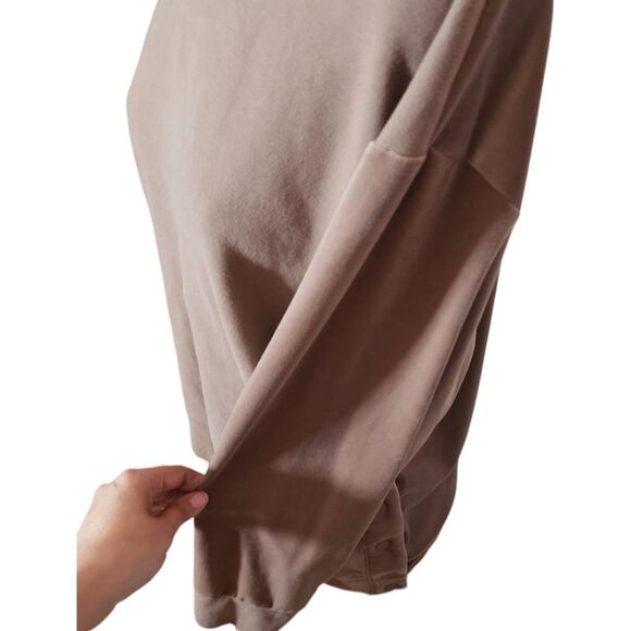 Athleta Clean Girl Balletcore RetroPlush Velvet Crew Neck Pullover Sweatshirt - Picture 5 of 11